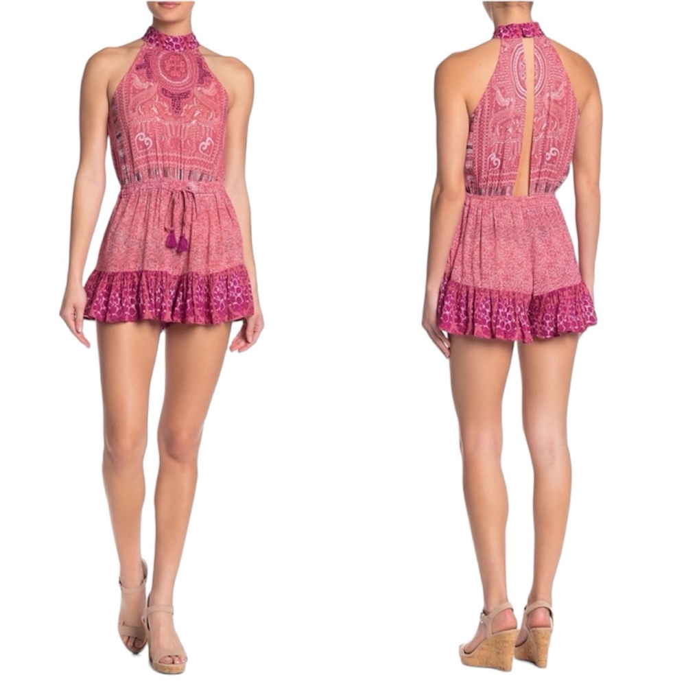 Women's Pink Halter Jumpsuit